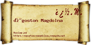 Ágoston Magdolna névjegykártya